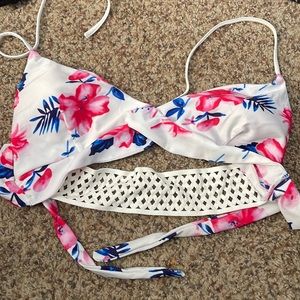 Floral swim top